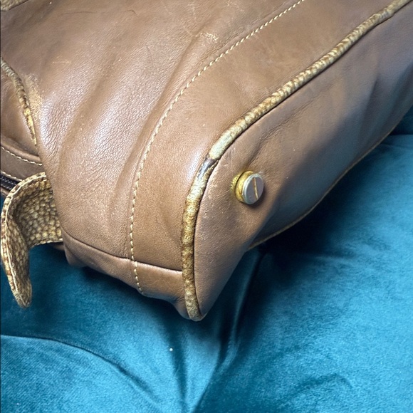 Borbonese Leather and suede Satchel - Picture 7 of 12